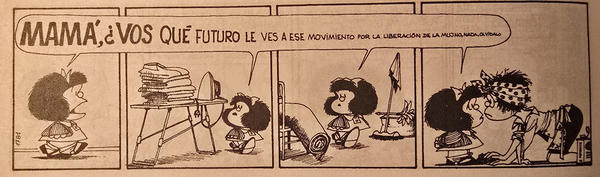 Mafalda le hace otra pregunta a su madre